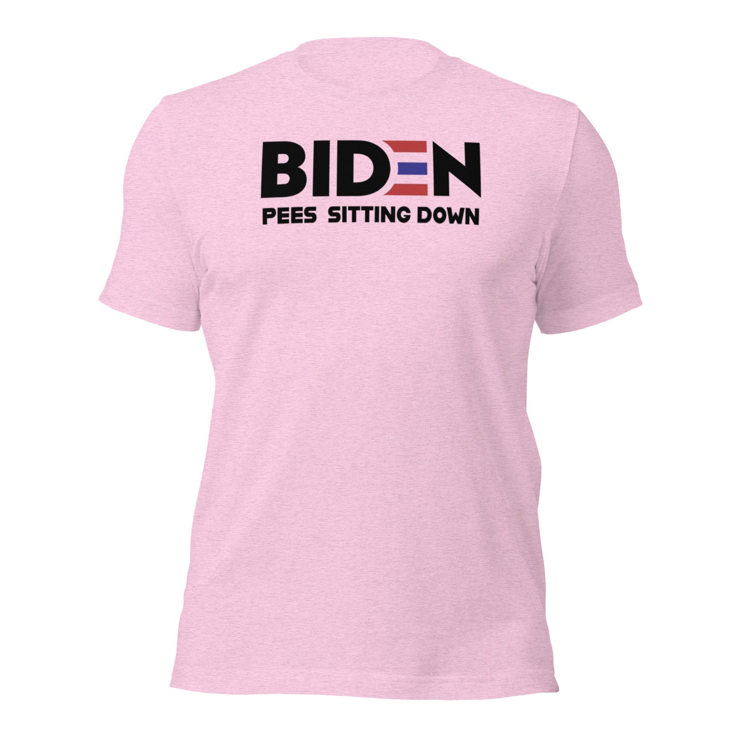 Biden Pees Sitting Down Unisex T-shirt (4 Color Options)