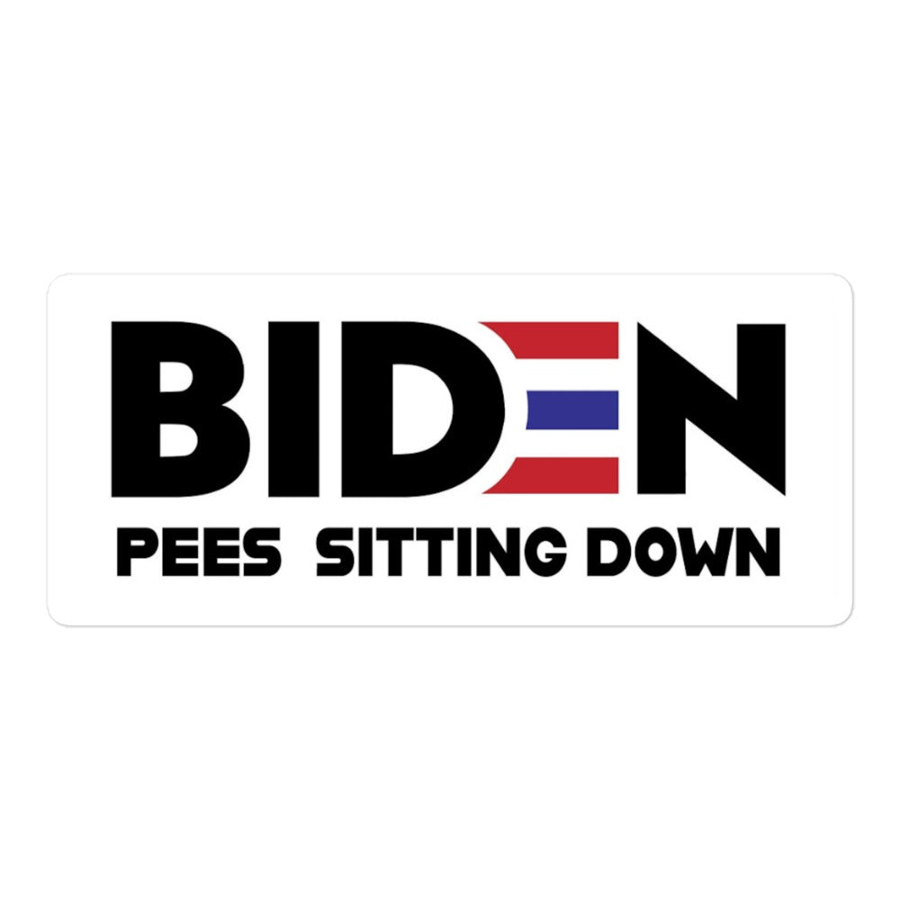 Biden Pees Sitting Down Stickers