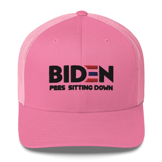 Biden Pees Sitting Down Mesh Hat (4 Color Options)